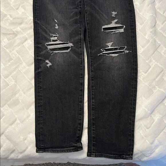 American Eagle Outfitters Men’s Charcoal Distressed Denim size 28/30 - Picture 6 of 8
